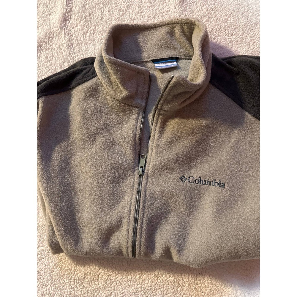 Columbia Sportswear Steen's Mountain Vest Mens XL Gray Full Zip Logo Embroidered